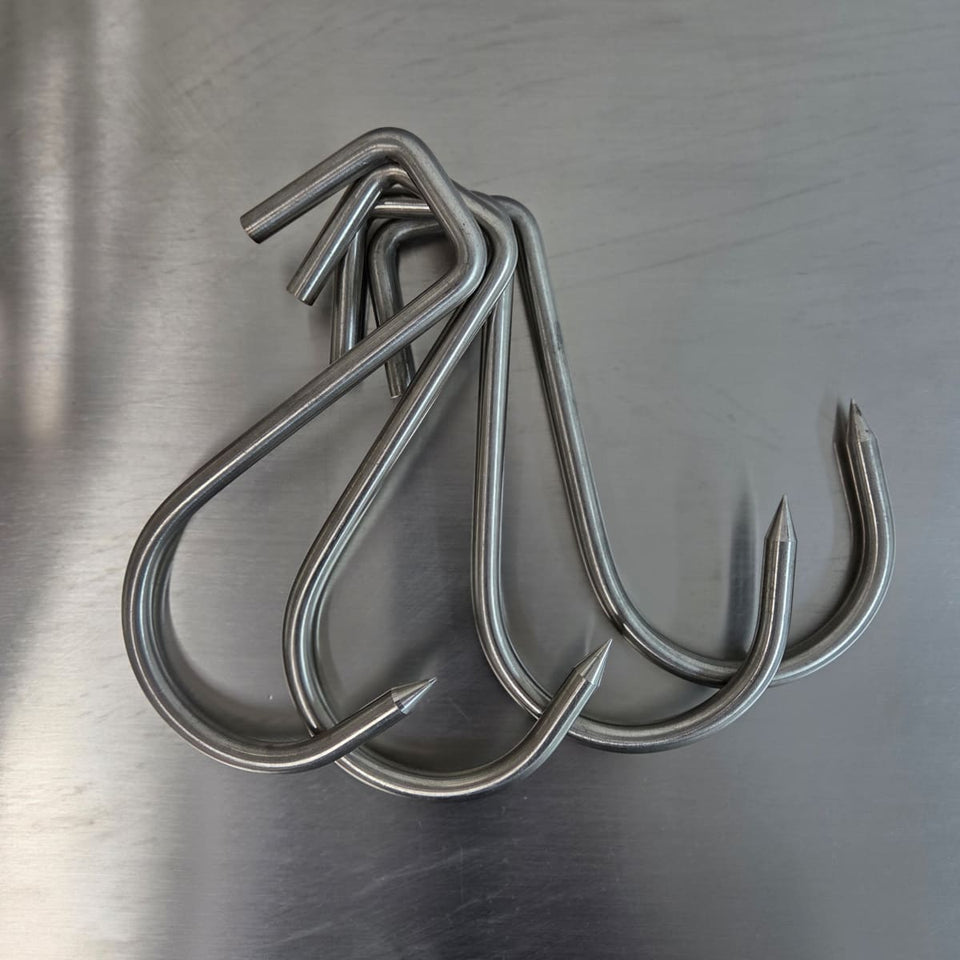 Meat Hooks Designed For Parrilla Argentine BBQ Grills showing 4 hooks next to each other