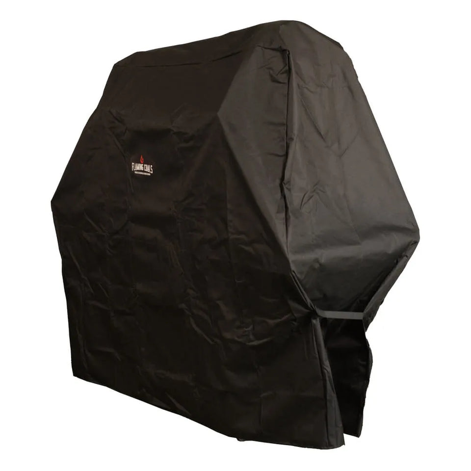 Cover for Parrilla Stlye Argentine BBQ Grills | Multiple Sizes showing the flaming coals version side on