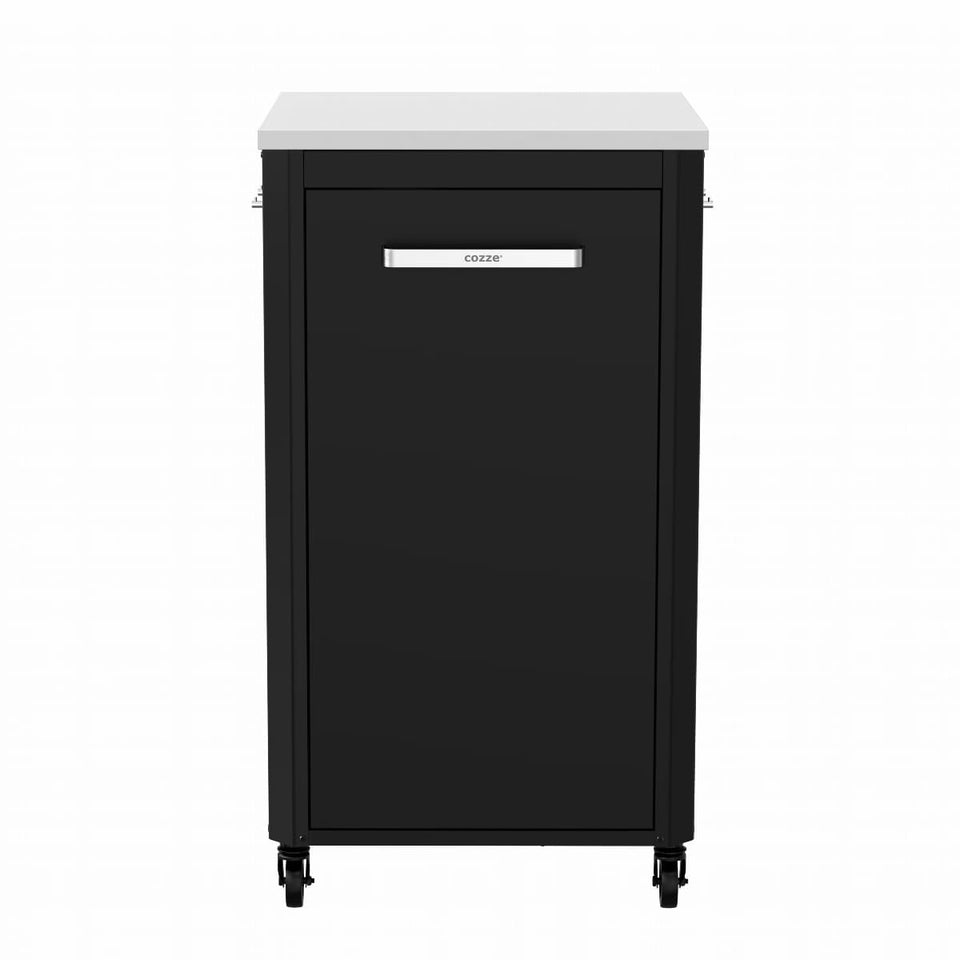 Outdoor Kitchen 60 for Pizza Ovens – 110 cm Height | Modular | Cozze front view with the door closed