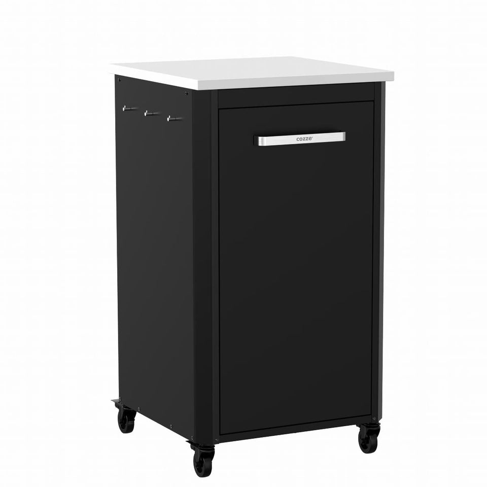 Outdoor Kitchen 60 for Pizza Ovens – 110 cm Height | Modular | Cozze showing a slight side on angle of the unit