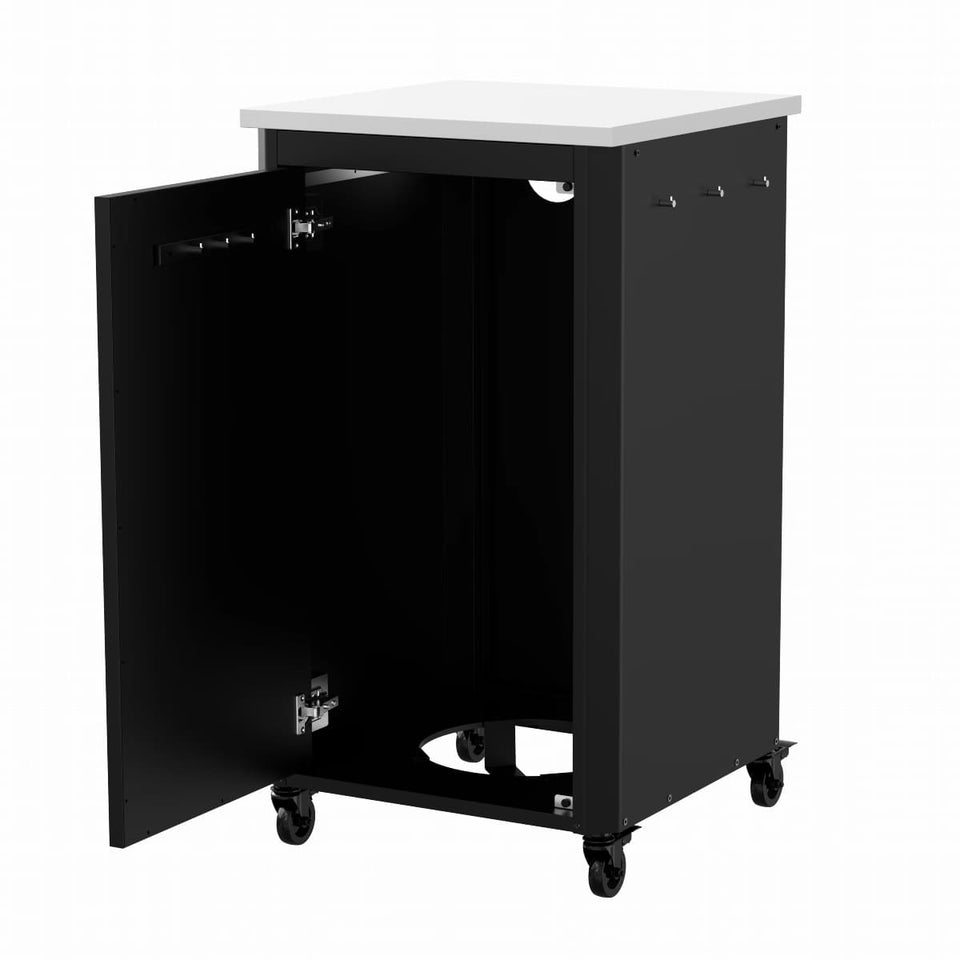 Outdoor Kitchen 60 for Pizza Ovens – 110 cm Height | Modular | Cozze showing it with the door open