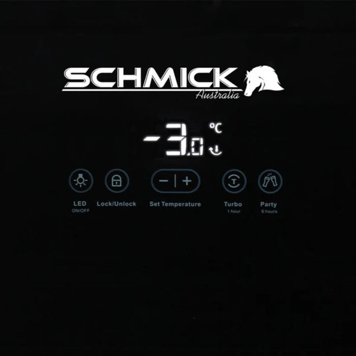 schmick bar fridge temperature panel on the EX108 model by OLA Outdoor Living