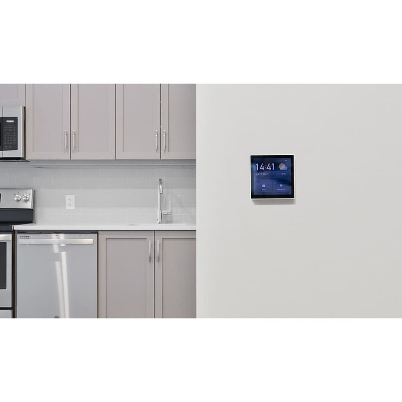 Herschel Touch Screen Control Centre – Smart Life Whole-Home Heating Control sitting next to a kitchen