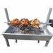 Chicken & Roast Prongs for Rotisserie | 22 mm showing 3 chickens cooking