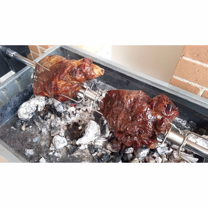 Chicken & Roast Prongs for Rotisserie | 22 mm with chickens cooking
