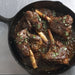 3 Piece Cast Iron Pan Set | BBQ & Camping with lamb shanks cooking