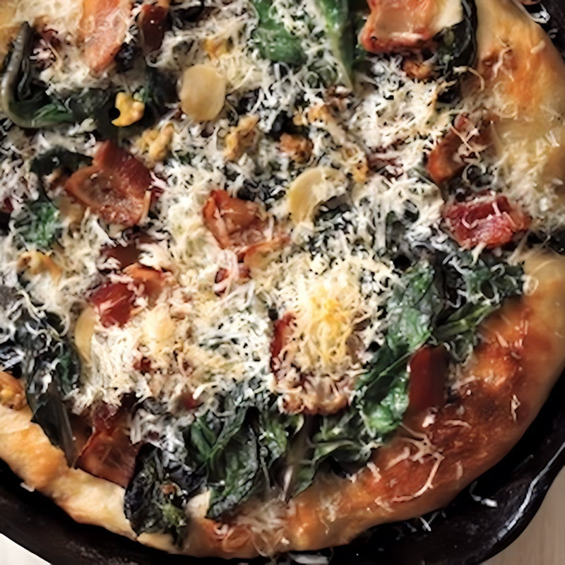 3 Piece Cast Iron Pan Set | BBQ & Camping with pizza cooking