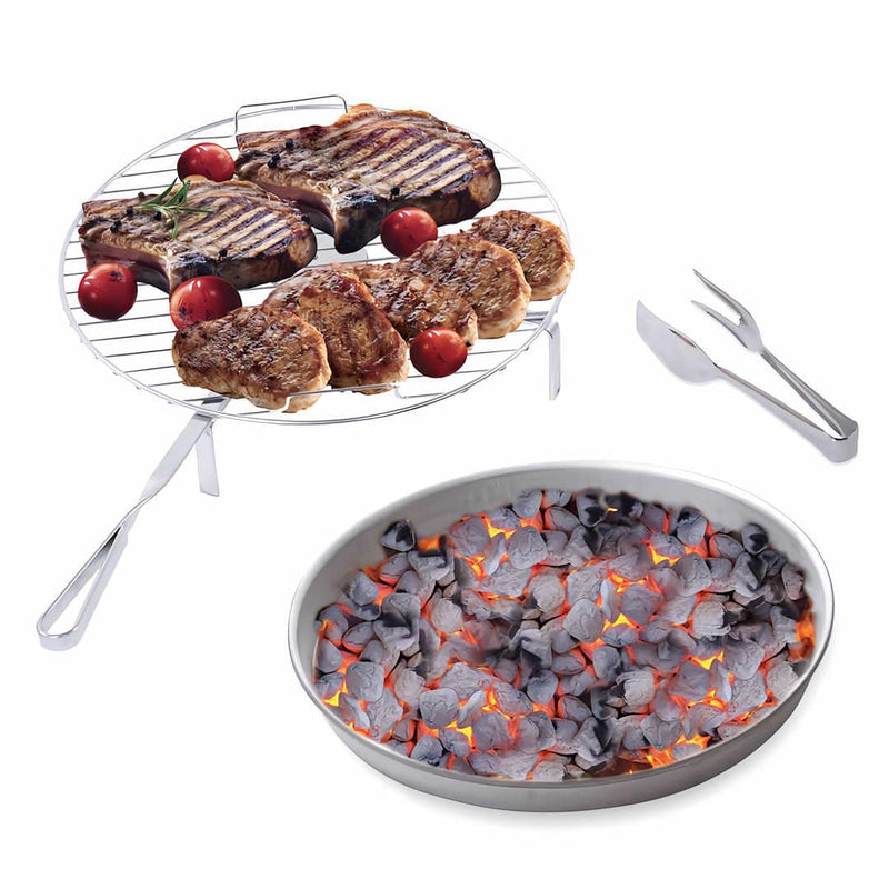 Alfa BBQ 500 | 30cm food cooking on top and charcoal on tray