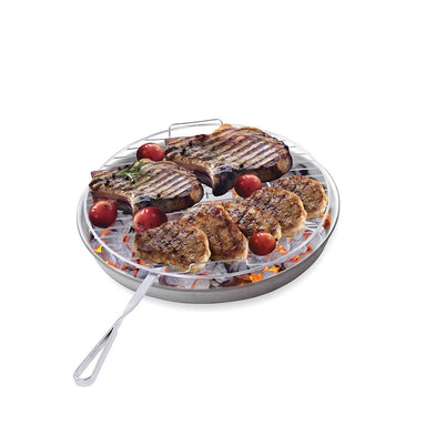 Alfa BBQ 500 | 30cm showing food cooking ontop
