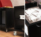 Alfa Pizza Oven Preparation Cooking Station 80 & 160 showing a close up of the wheels and prep table space