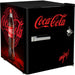 Official Coca Cola & Fanta Mini Bar Fridge With Opener - 46L showing the alternate black door design