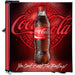 Official Coca Cola & Fanta Mini Bar Fridge With Opener - 46L showing a side view of the red coke bottle model