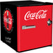Official Coca Cola & Fanta Mini Bar Fridge With Opener - 46L showing the alternate coke design