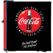 Official Coca Cola & Fanta Mini Bar Fridge With Opener - 46L showing a side view of the coke black model