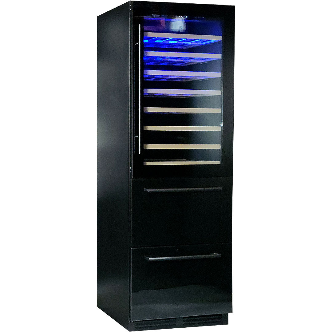 Door Dual Zone Drawer Wine And Beverage Refrigerator | BD425D-X-B