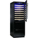 Door Dual Zone Drawer Wine And Beverage Refrigerator | BD425D-X-B with the door open - top door only