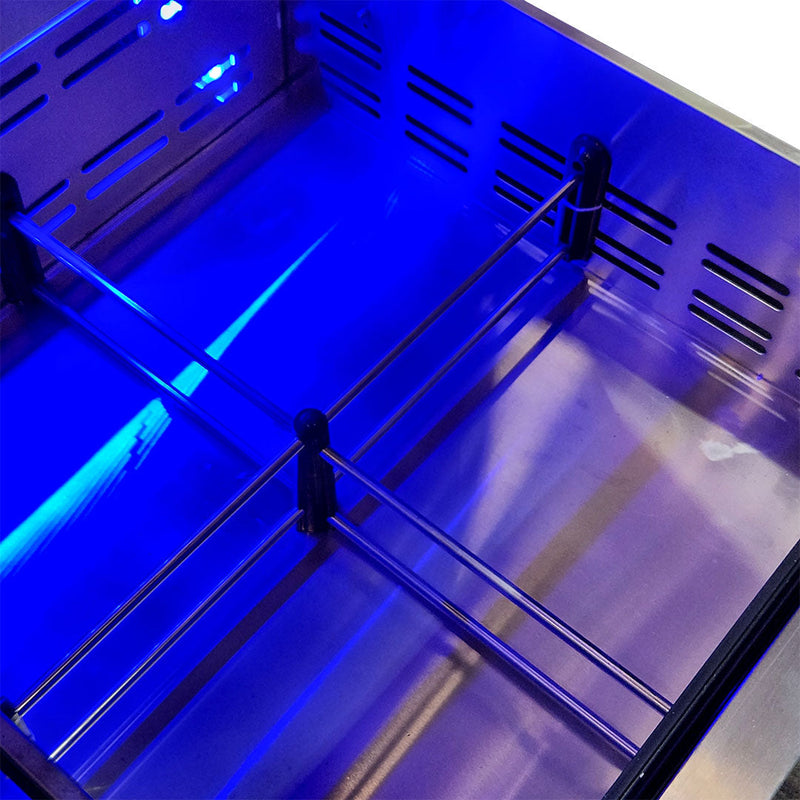 Door Dual Zone Drawer Wine And Beverage Refrigerator | BD425D-X-B showing one of the pull out drink drawers