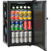 Bar Fridge | 70 Litre Retro Roadie case design with door open showing it full of cans and bottles of wine
