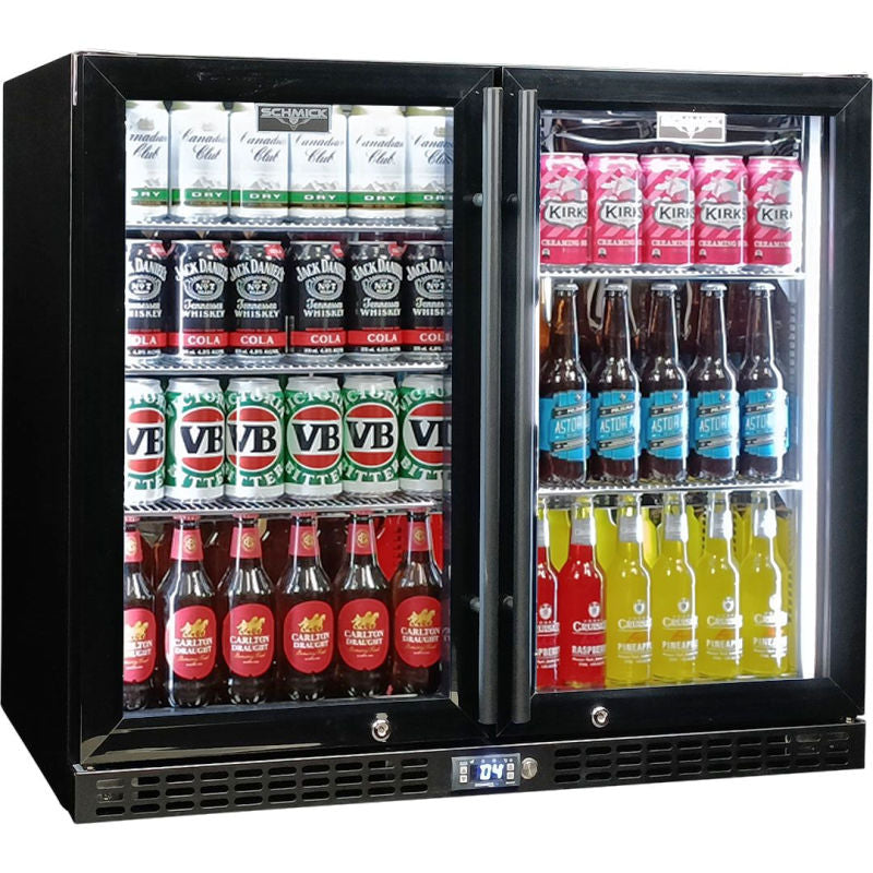 Bar Fridge | 2 Door Alfresco | Schmick SK206 doors closed and full