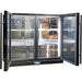 Bar Fridge | 2 Door Alfresco | Schmick SK206 doors open with white LED light