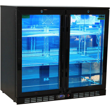 Bar Fridge | Rhino 2 Door | Multi Light blue LED light