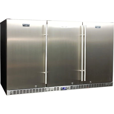 Bar Fridge | Solid 3 Door | Schmick SK386 front view of solid front doors