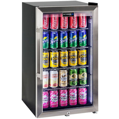 Bar Fridge | 98 Litre Alfresco | Single Door right hinged full of cans