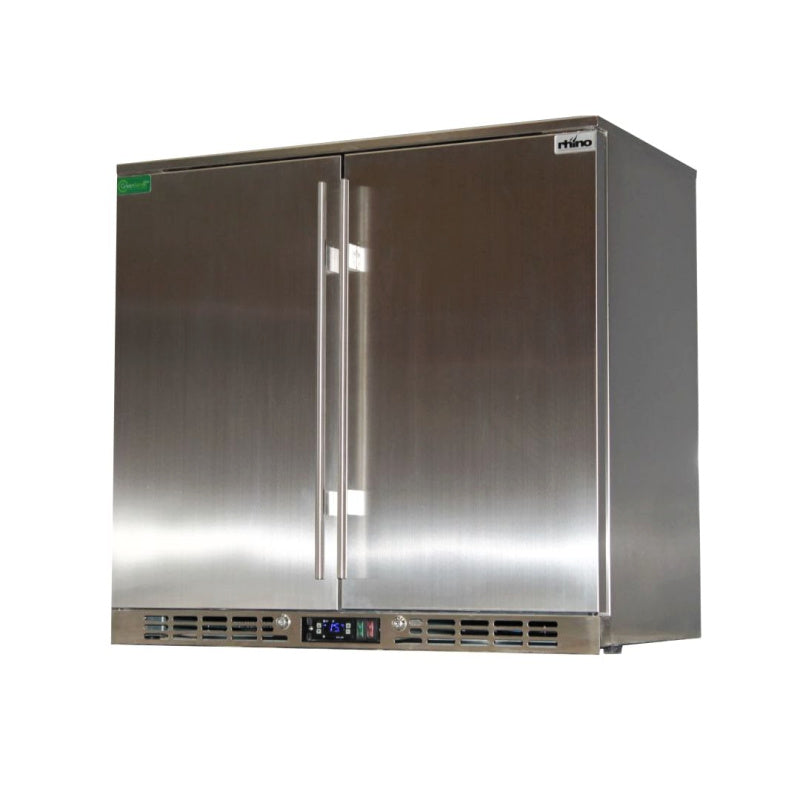 Bar Fridge | Solid 2 Door Alfresco | Rhino Stainless Steel