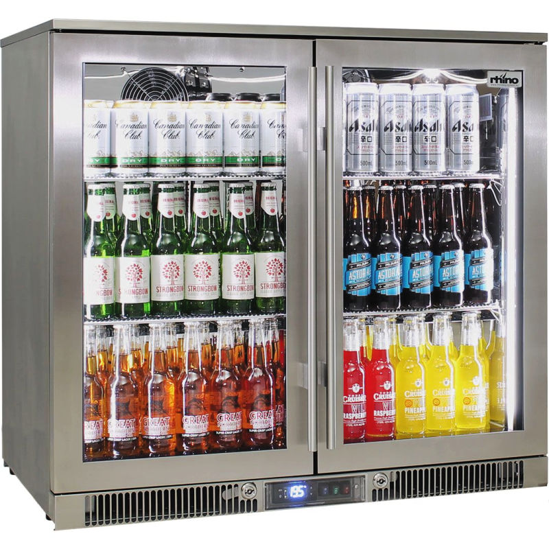 Bar Fridge | 2 Door Alfresco - Rhino Env2 | 316 Stainless Steel