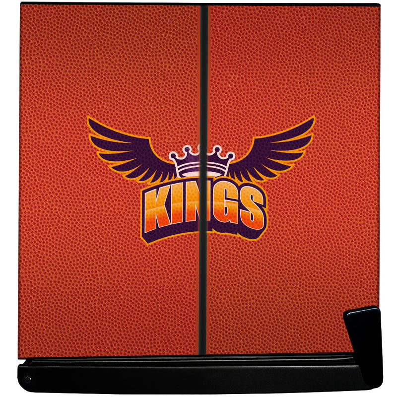 Sports Design Mini Bar Fridge With Handle And Opener - 46L showing the basketball top