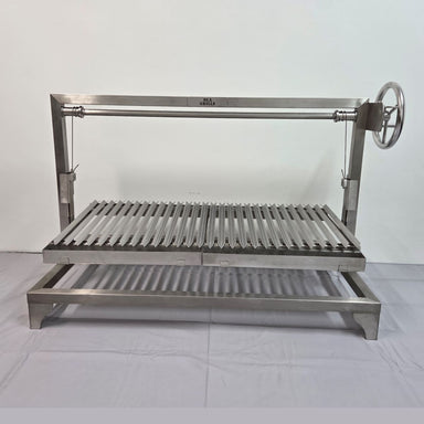 Built-In Parrilla Argentine BBQ Topper | 100% 304 Stainless | V-Grate Model close up front view