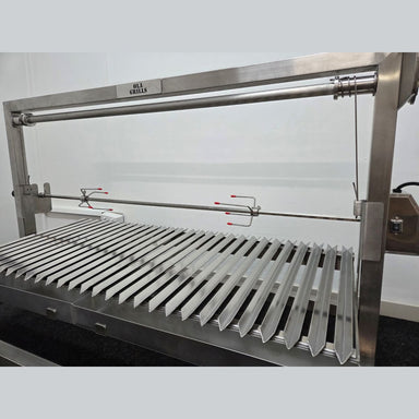 Rotisserie Kit For the OLA Grills Parrilla BBQ's | Multiple Models showing the rotisserie kit for ola grills
