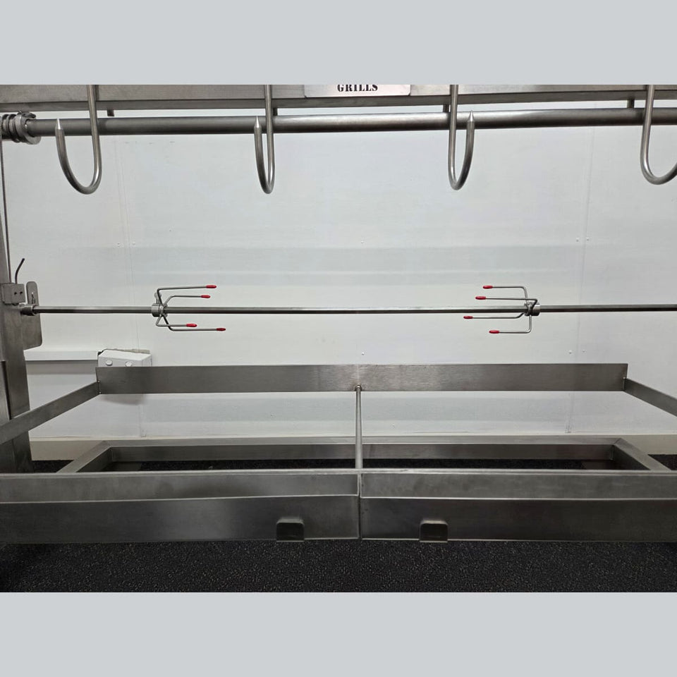 Meat Hooks Designed For Parrilla Argentine BBQ Grills showing the hooks and optional rotisserie