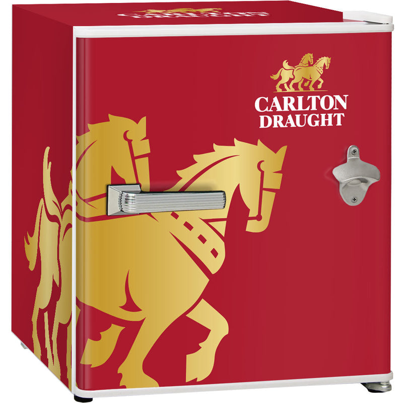 Bar Fridge | 46 Litre Beer Branded | Multiple Brands showing the carlton draught horse model