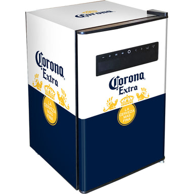 70 L Blue Tooth Speaker Disco Bar Fridge - Beer Branded showing the corona model