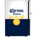 Retro Mini Bar Fridge 70 Litre Beer Branded With Opener shoinw the left side of the corona model