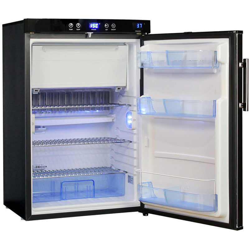 Dellcool Silent Bar Fridge With Mini Freezer showing the inside empty