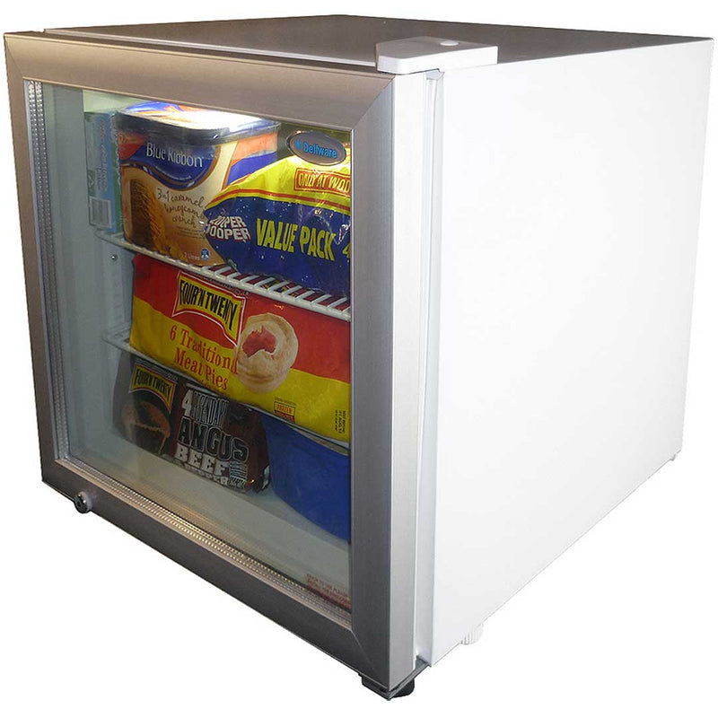 Mini Glass Door Freezer | 50 Litre - Model SD50 showing the side view of the unit