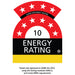 Retro Mini Bar Fridge 70 Litre Beer Branded With Opener showing the 10 star energy rating