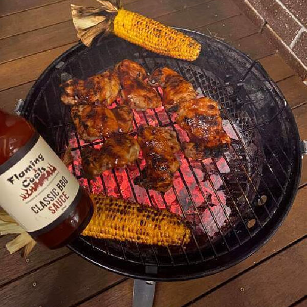 Gidgee Charcoal for BBQ Grill and Rotisserie | Chunky 19 kg with wings cooking
