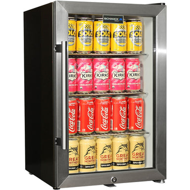 Sub-Tropical Glass Door Mini Bar Fridge | 70 L | EC68-SSH showing the right hinge model with the glass door closed