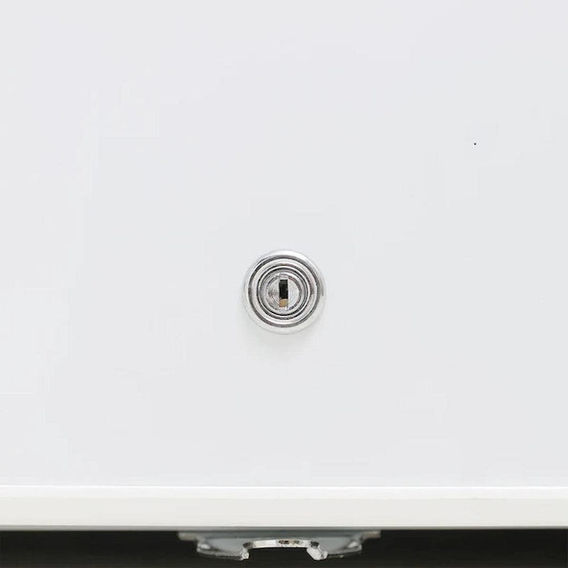 Mini Freezer Solid Door 36 Litre close up view of lock