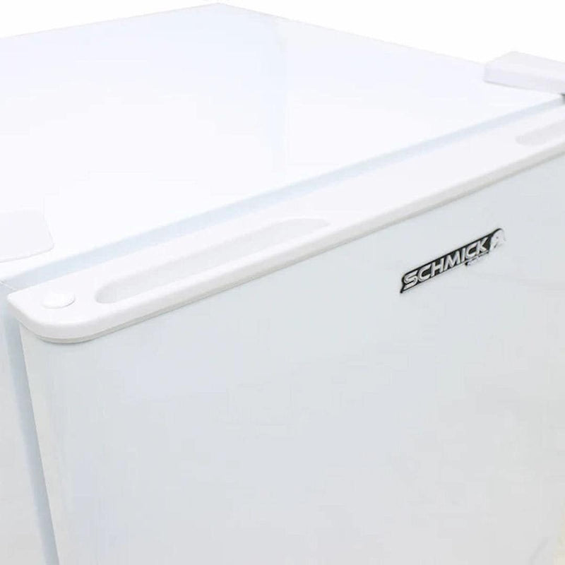 Mini Freezer Solid Door 36 Litre top view showing schmick logo
