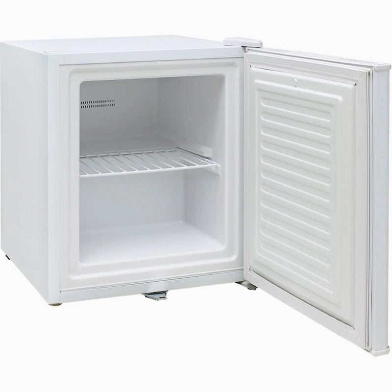 Mini Freezer Solid Door 36 Litre door open showing shelf