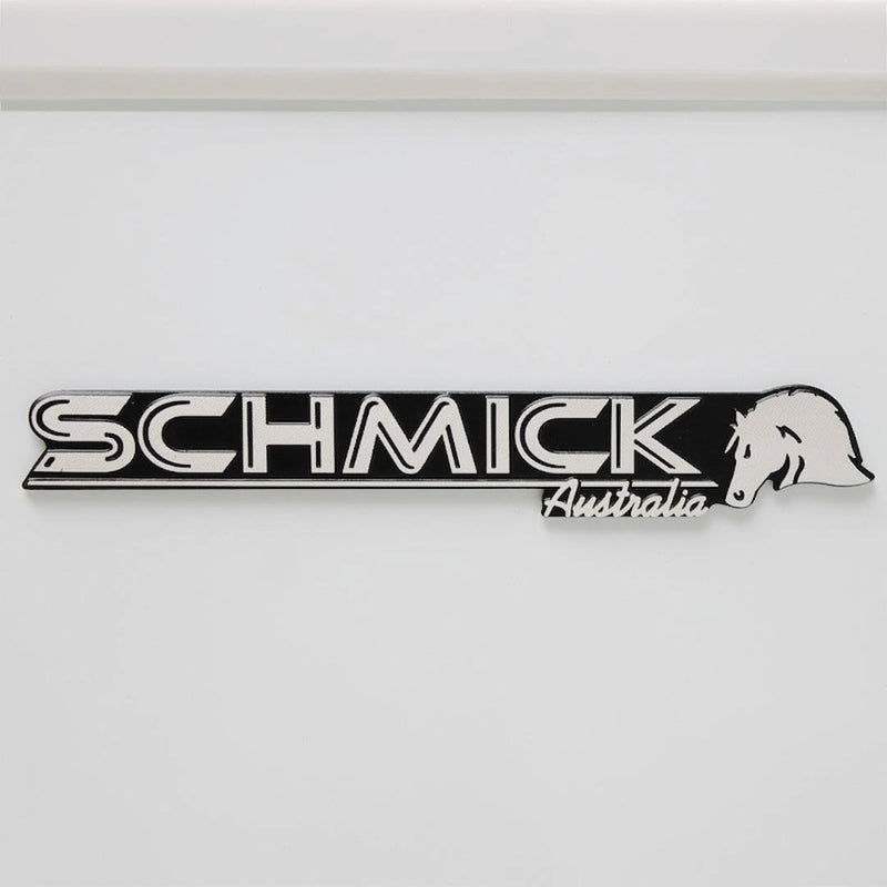 Mini Freezer Solid Door 36 Litre close up of the schmick brand logo