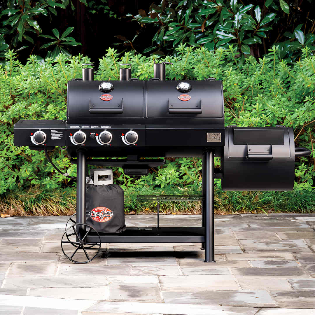Texas Trio Char-Griller | Dual Fuel | BBQ and Smoker