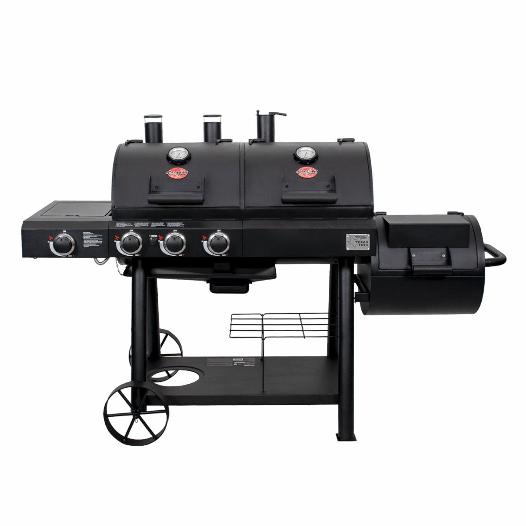 Texas Trio Char-Griller | Dual Fuel | BBQ and Smoker