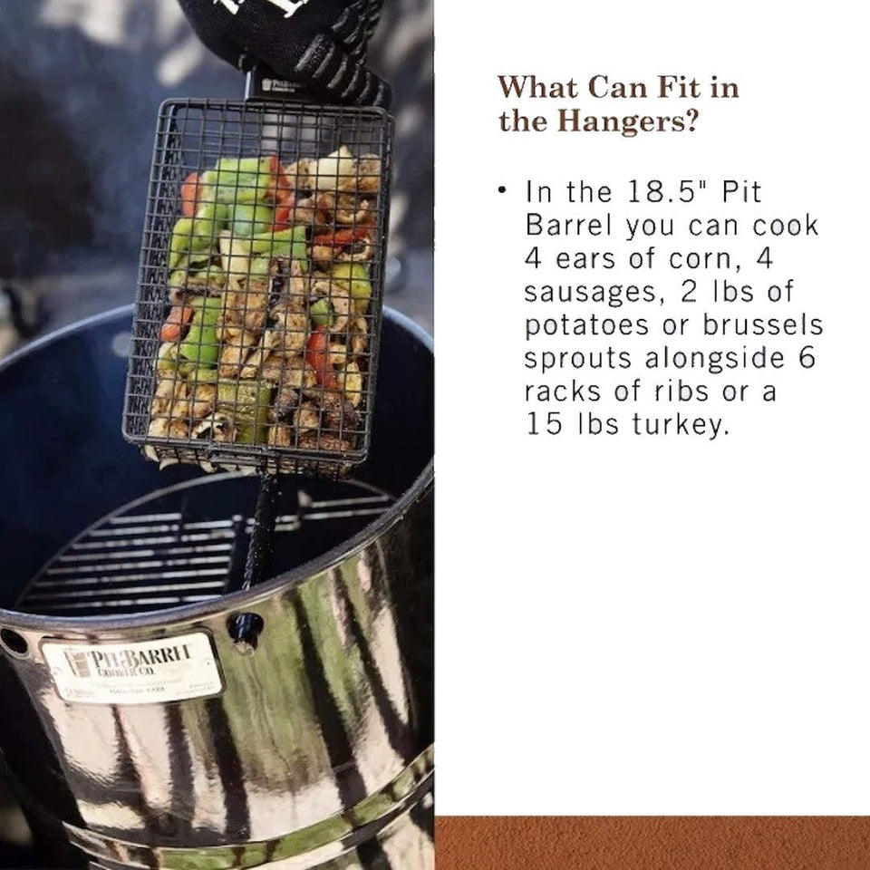 Pit Barrel Cooker 3 Hanger Pack veggies cooked