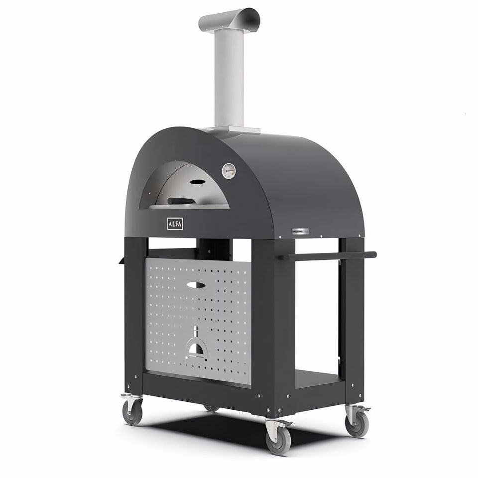 Pizza Oven Stand with Wheels with classico 2 oven on top