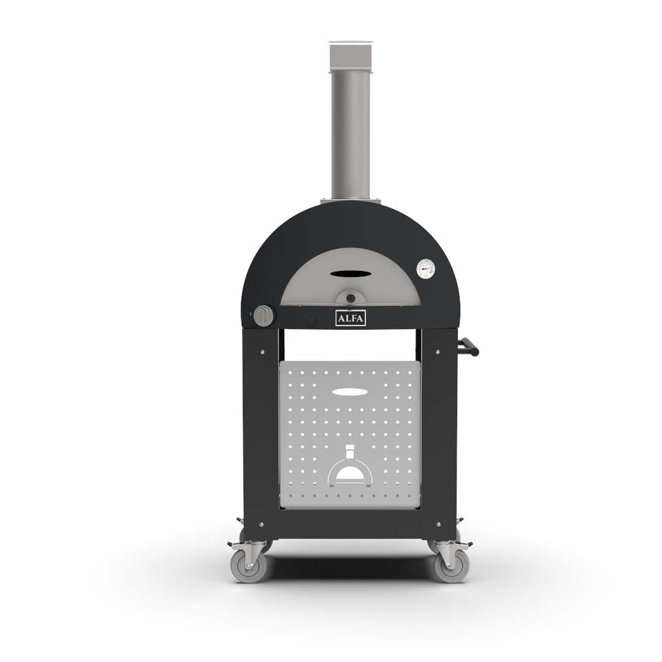 Pizza Oven Stand with Wheels with moderno 1 oven on top